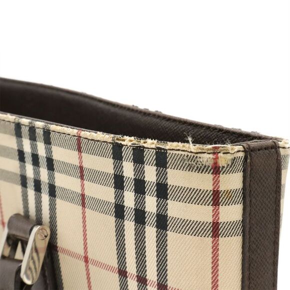Burberry Check Canvas Leather 2way Bag - Picture 4 of 9